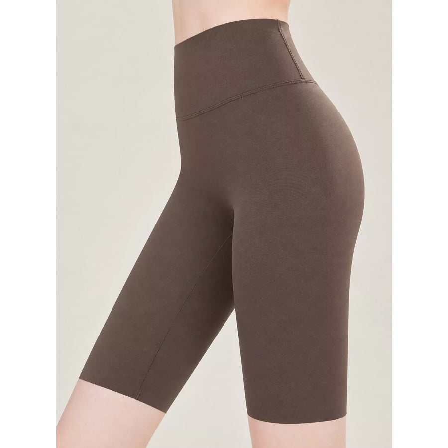 Full Size High-Waisted Seamless Compression Active Shorts Plus Apparel and Accessories