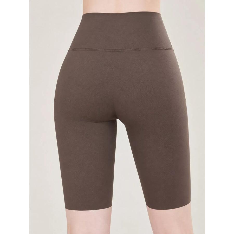 Full Size High-Waisted Seamless Compression Active Shorts Plus Apparel and Accessories