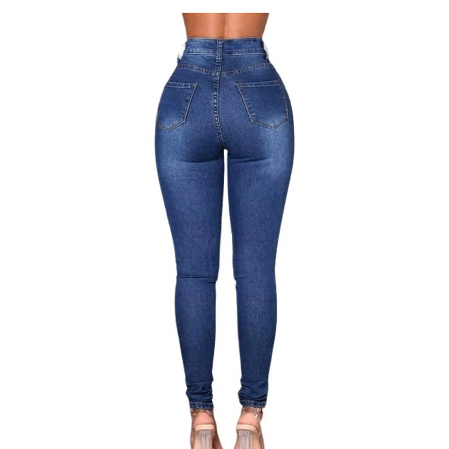 Full Size High-Waisted Skinny Jeans Plus Apparel and Accessories
