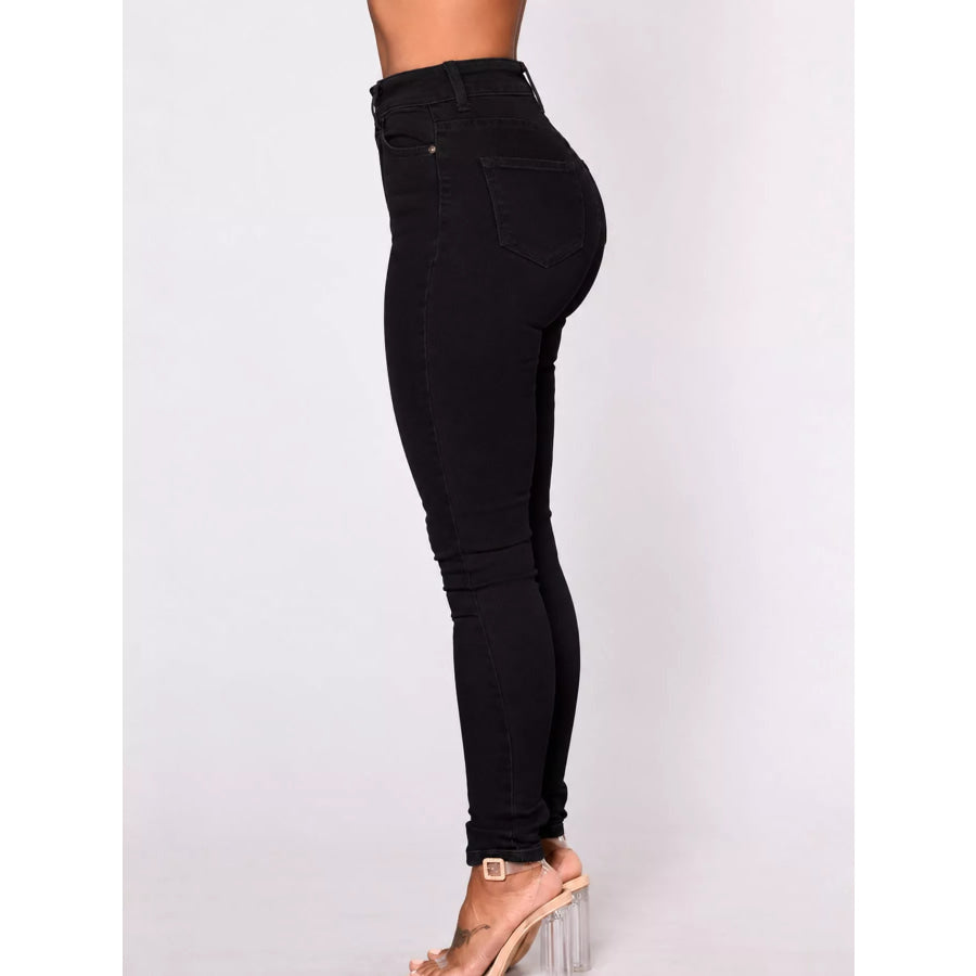 Full Size High-Waisted Skinny Jeans Plus Apparel and Accessories