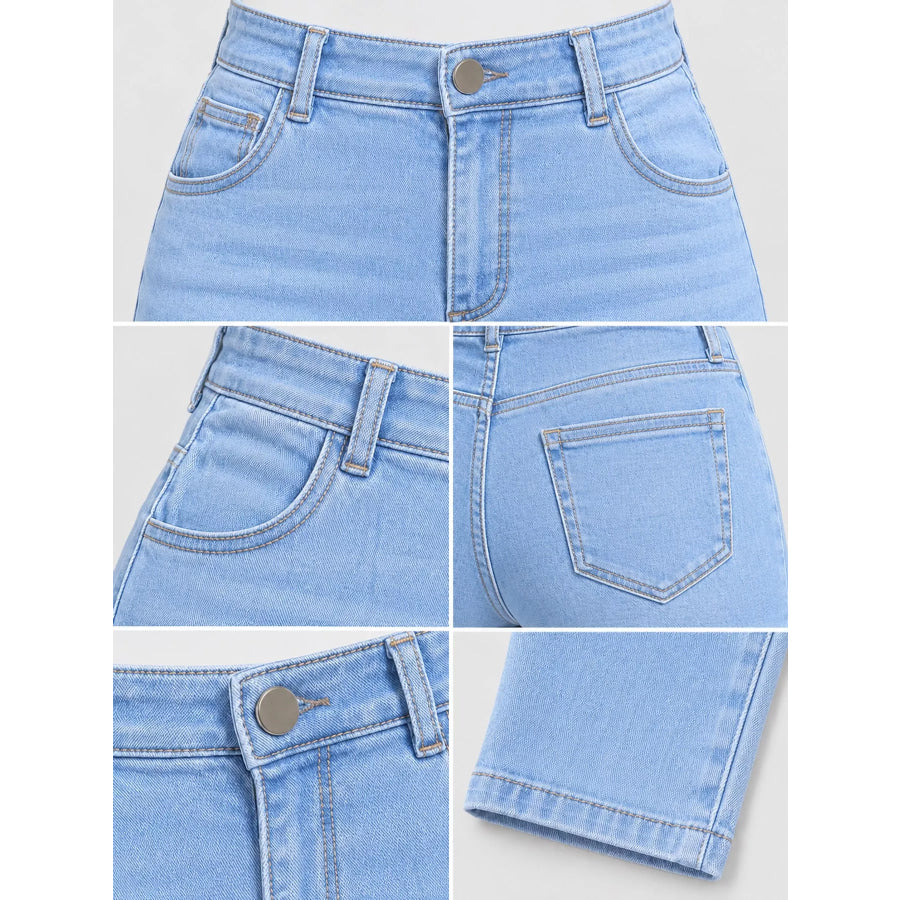 Full Size High-Waisted Skinny Jeans Plus Apparel and Accessories