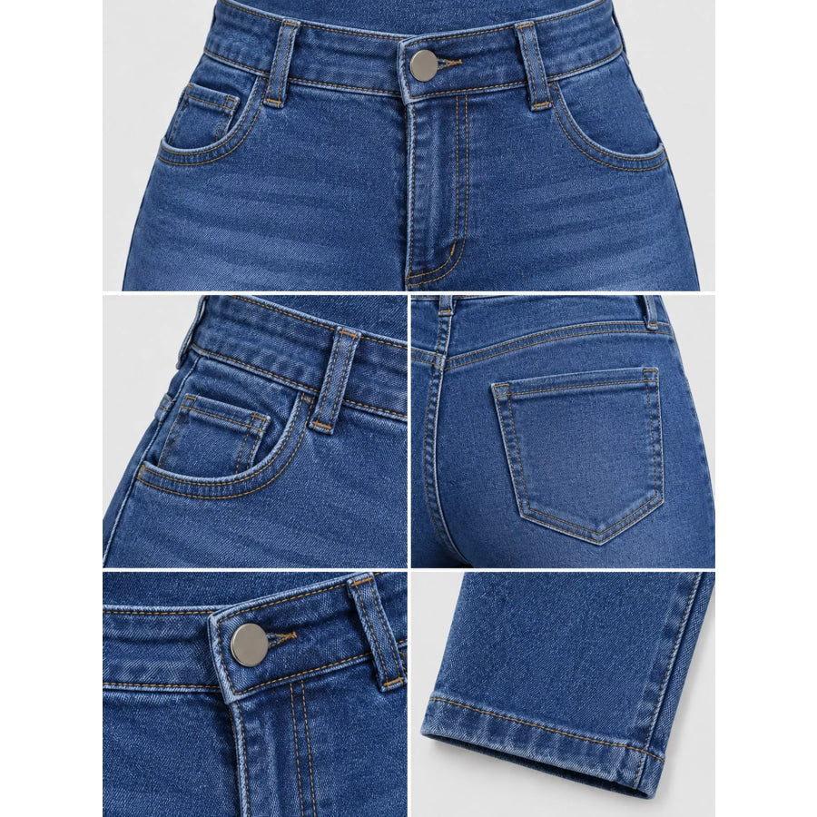 Full Size High-Waisted Skinny Jeans Plus Apparel and Accessories
