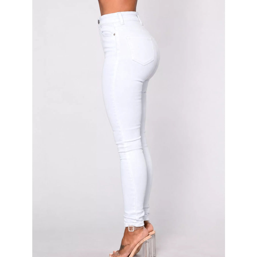 Full Size High-Waisted Skinny Jeans Plus Apparel and Accessories