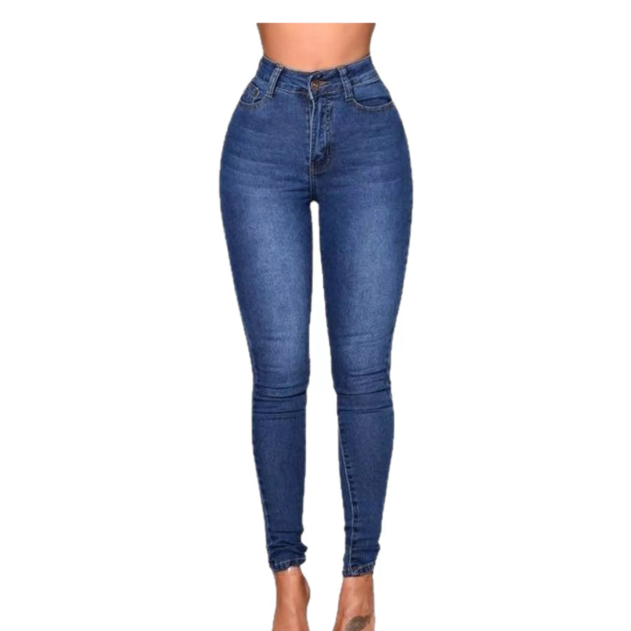 Full Size High-Waisted Skinny Jeans Plus Apparel and Accessories