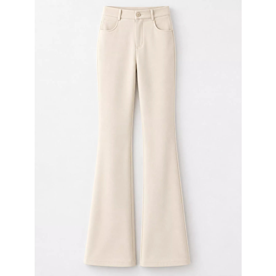 Full Size High-Waisted Slim-Fit Straight-Leg Pants Plus Apparel and Accessories