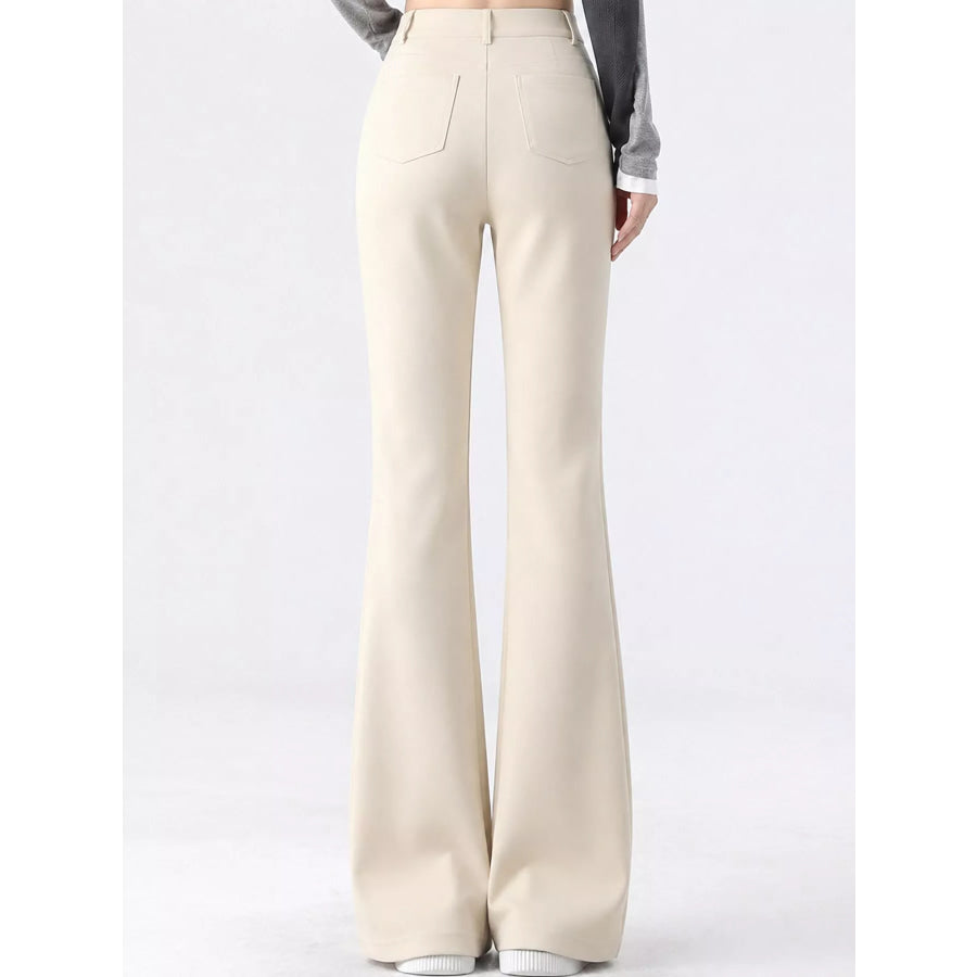 Full Size High-Waisted Slim-Fit Straight-Leg Pants Plus Apparel and Accessories