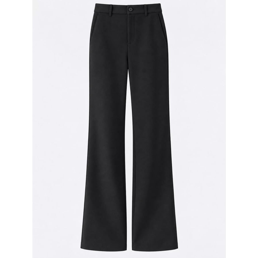 Full Size High-Waisted Slim-Fit Straight-Leg Pants Plus Apparel and Accessories