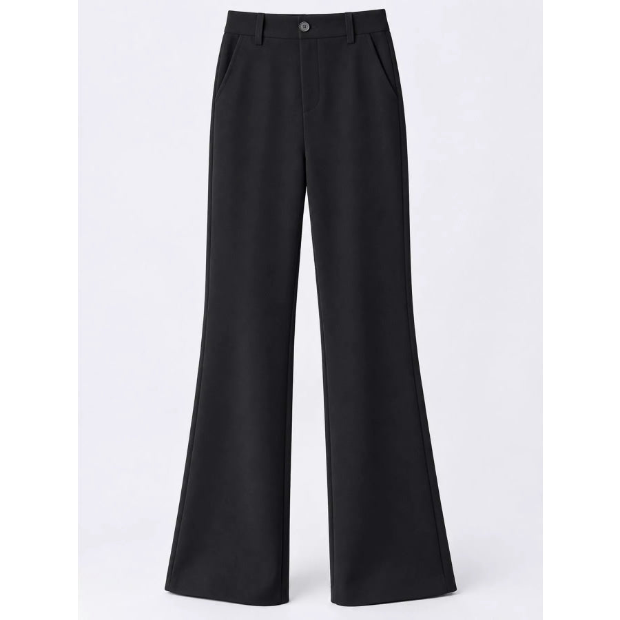 Full Size High-Waisted Slim-Fit Straight-Leg Pants Plus Apparel and Accessories