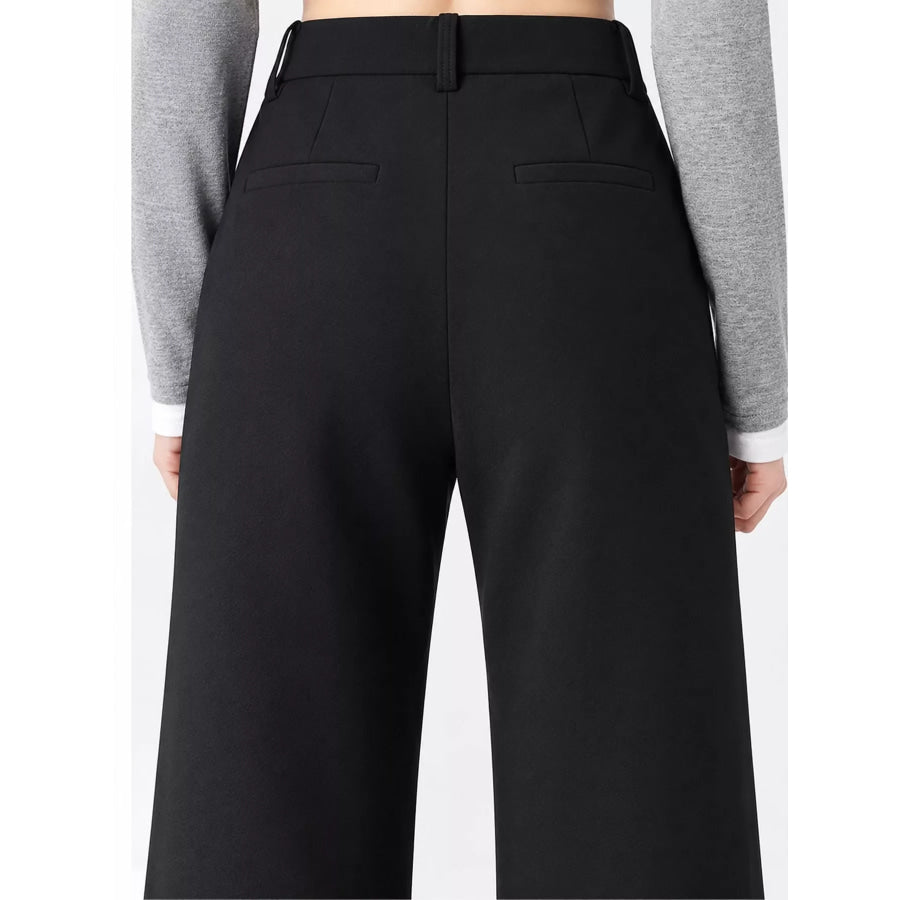 Full Size High-Waisted Slim-Fit Straight-Leg Pants Plus Apparel and Accessories