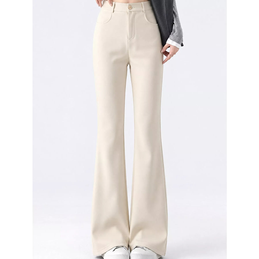 Full Size High-Waisted Slim-Fit Straight-Leg Pants Plus Apparel and Accessories