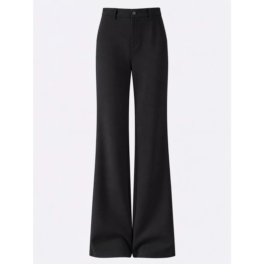 Full Size High-Waisted Slim-Fit Straight-Leg Pants Plus Apparel and Accessories