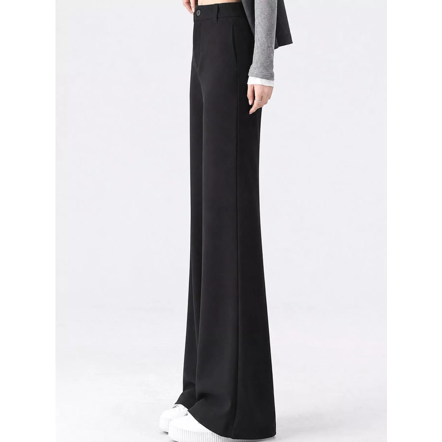 Full Size High-Waisted Slim-Fit Straight-Leg Pants Plus Apparel and Accessories