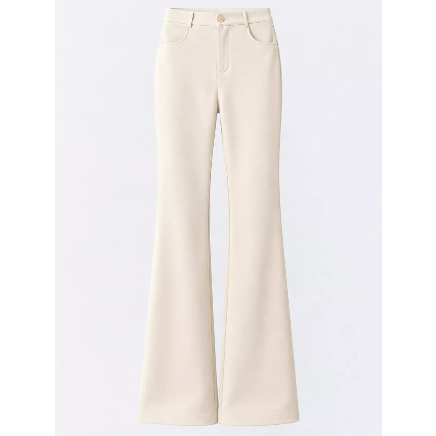Full Size High-Waisted Slim-Fit Straight-Leg Pants Plus Apparel and Accessories
