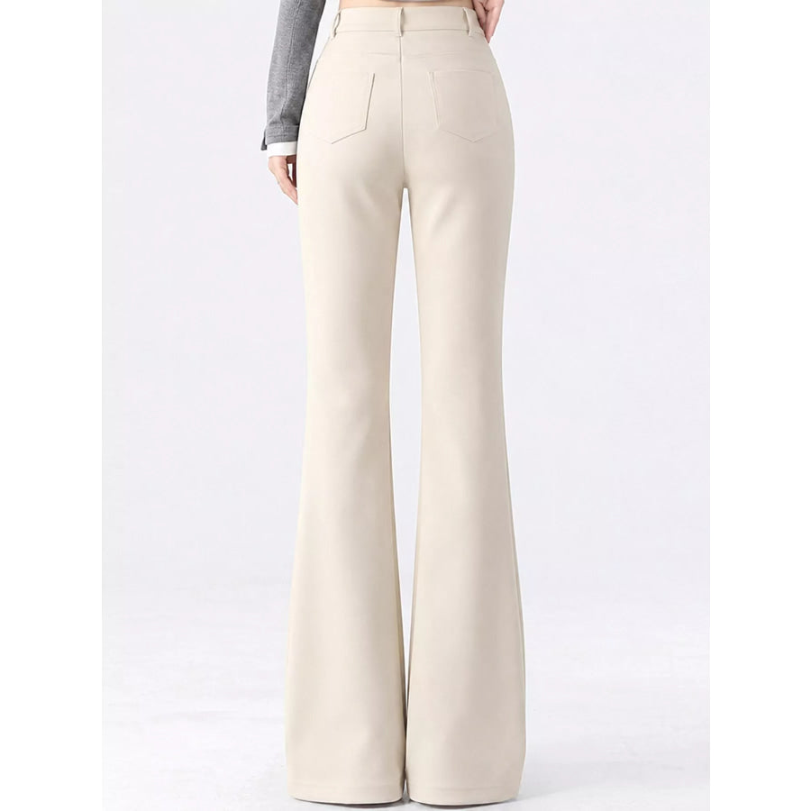 Full Size High-Waisted Slim-Fit Straight-Leg Pants Plus Apparel and Accessories