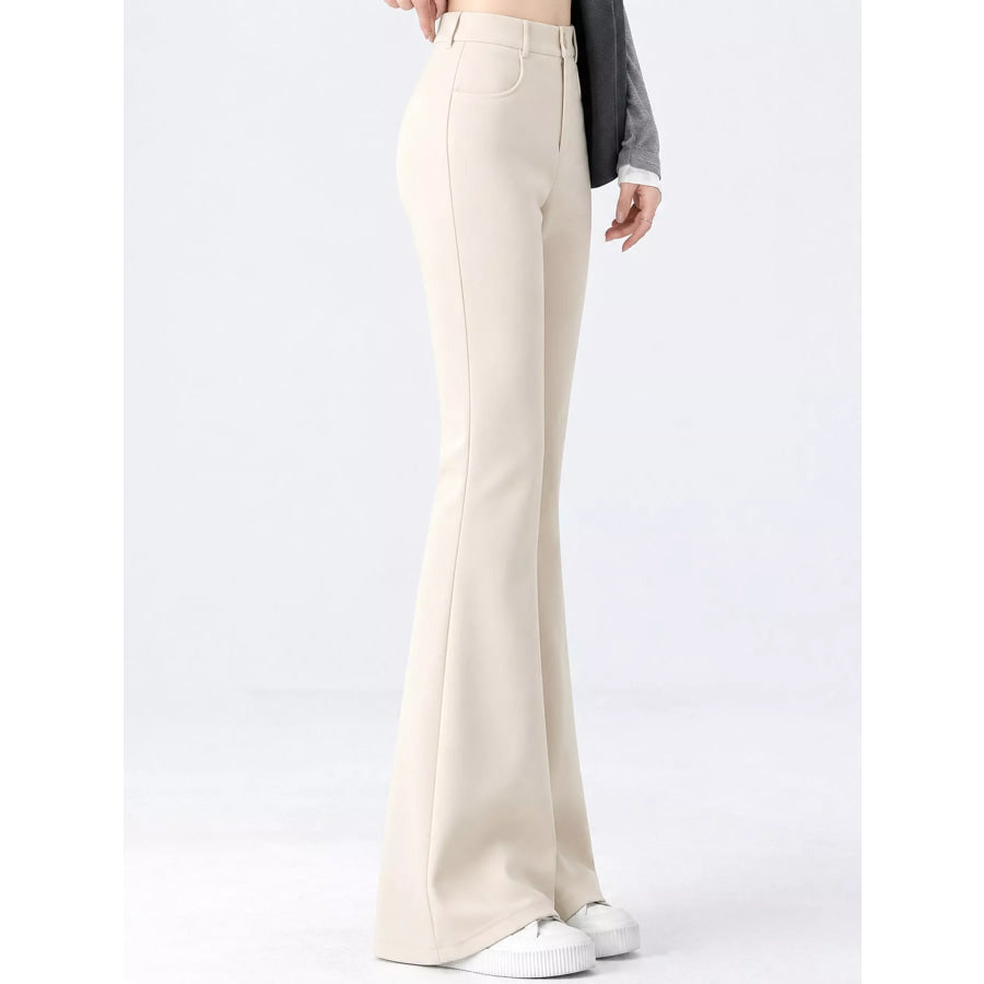 Full Size High-Waisted Slim-Fit Straight-Leg Pants Plus Apparel and Accessories