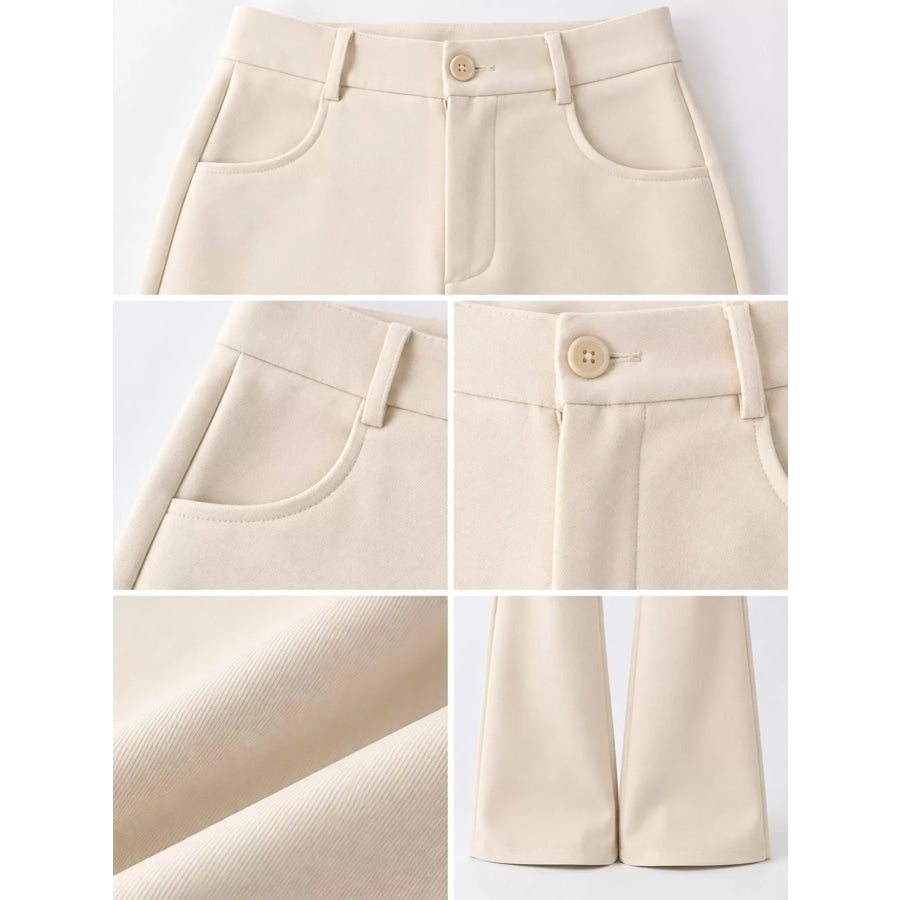 Full Size High-Waisted Slim-Fit Straight-Leg Pants Plus Apparel and Accessories