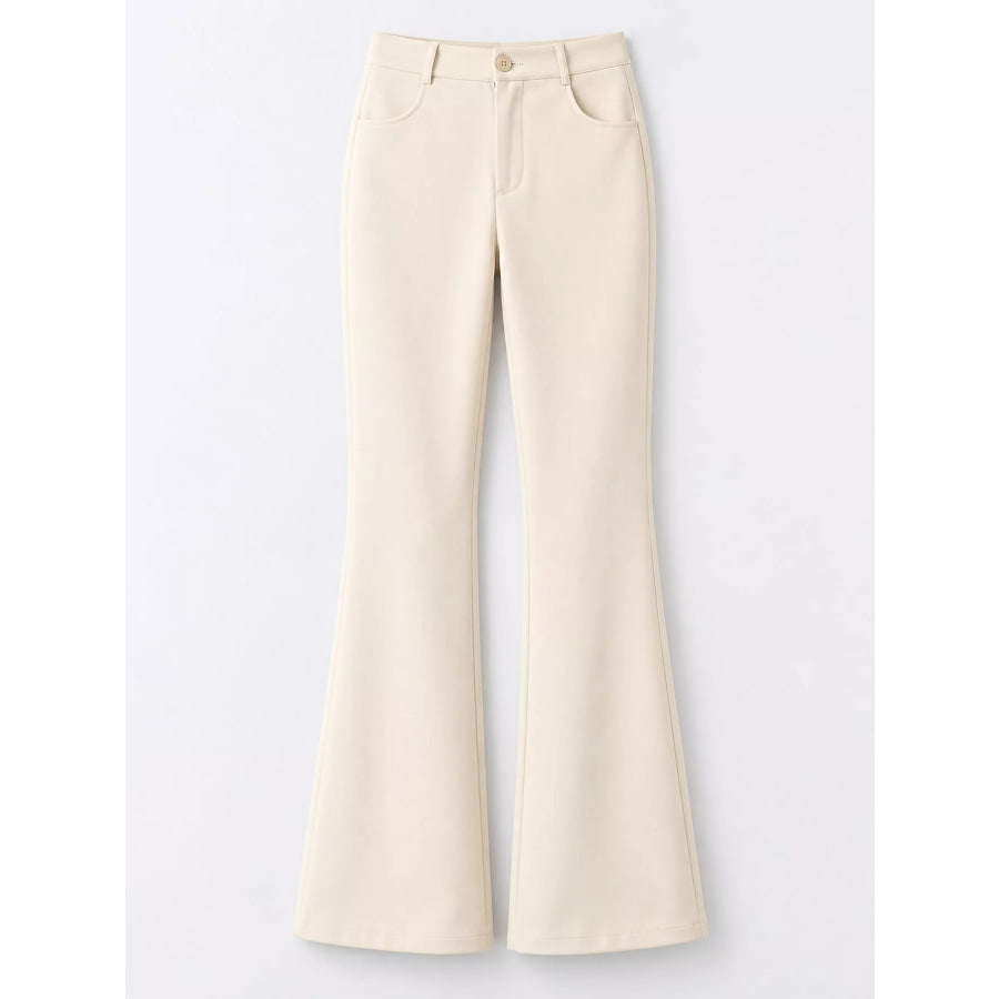 Full Size High-Waisted Slim-Fit Straight-Leg Pants Plus Apparel and Accessories