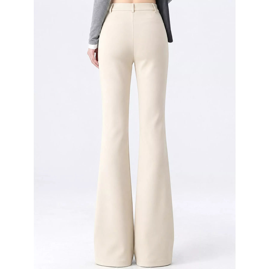 Full Size High-Waisted Slim-Fit Straight-Leg Pants Plus Apparel and Accessories