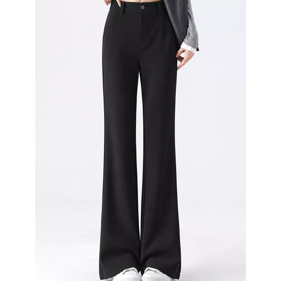 Full Size High-Waisted Slim-Fit Straight-Leg Pants Plus Apparel and Accessories