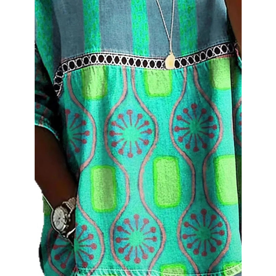 Full Size Hollow Out Round Neck Top Plus Size Apparel and Accessories