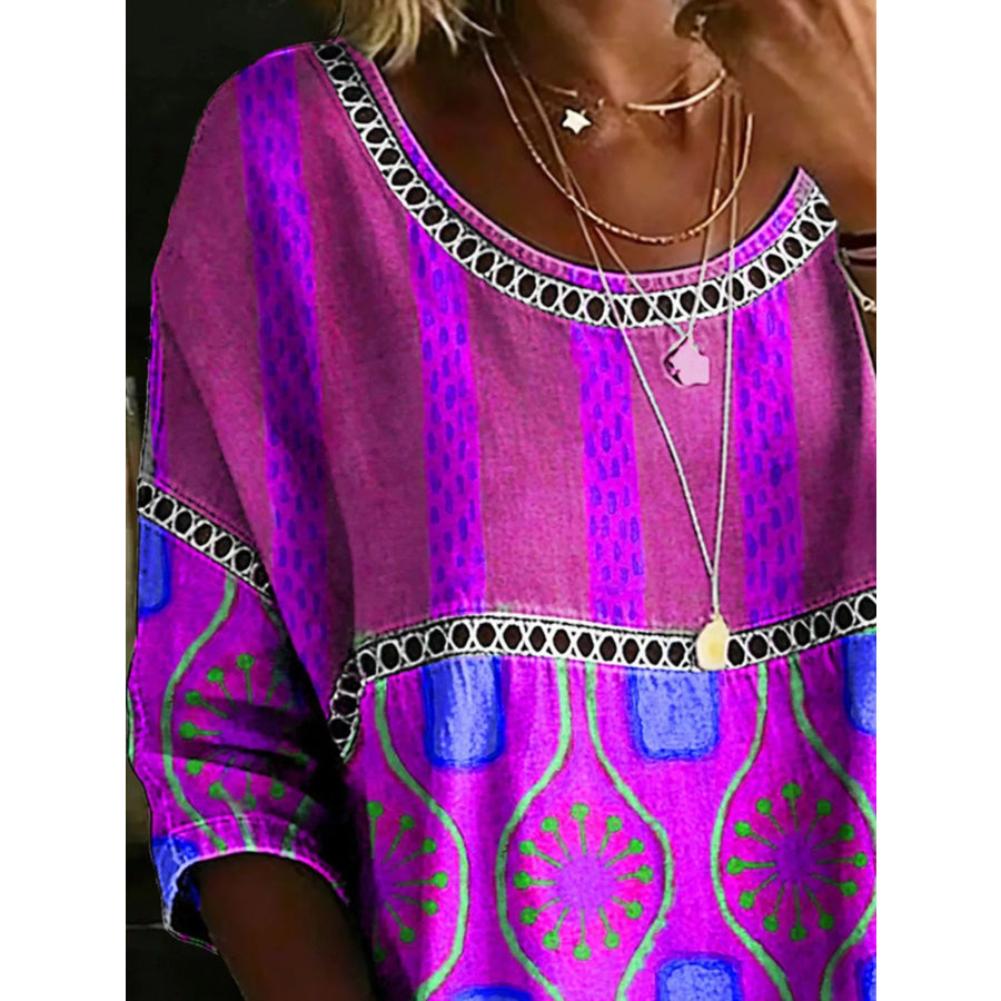 Full Size Hollow Out Round Neck Top Plus Size Apparel and Accessories