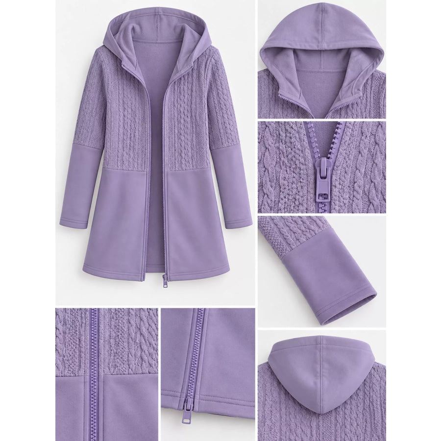 Full Size Hooded Zip-Up Jacket Plus Apparel and Accessories