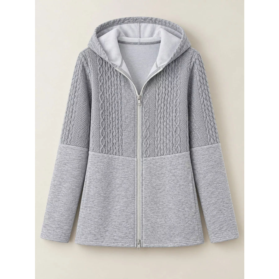Full Size Hooded Zip-Up Jacket Plus Apparel and Accessories
