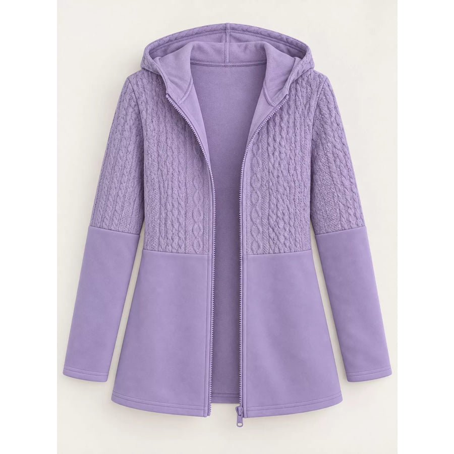 Full Size Hooded Zip-Up Jacket Plus Apparel and Accessories