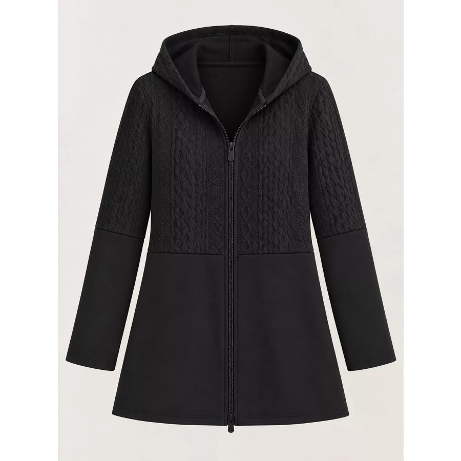 Full Size Hooded Zip-Up Jacket Plus Apparel and Accessories