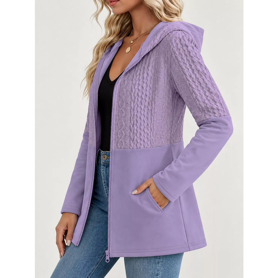 Full Size Hooded Zip-Up Jacket Plus Apparel and Accessories