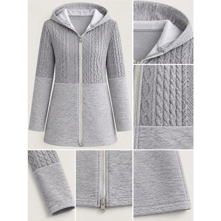 Full Size Hooded Zip-Up Jacket Plus Apparel and Accessories