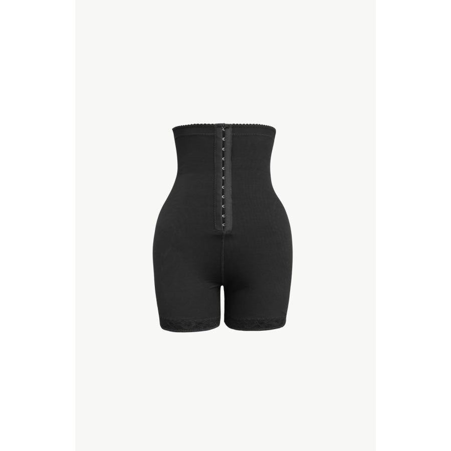 Full Size Hook-and-Eye Shaping Shorts Black / S