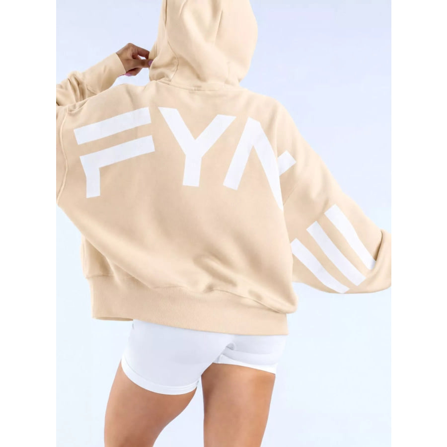 Full Size Kangaroo Pocket Dropped Shoulder Hoodie Plus Apparel and Accessories