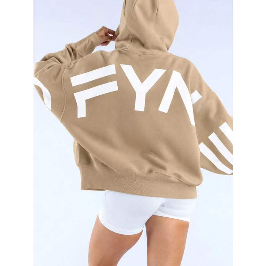 Full Size Kangaroo Pocket Dropped Shoulder Hoodie Plus Apparel and Accessories