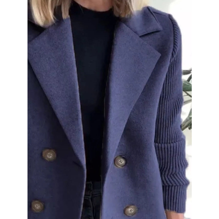 Full Size Knit Sleeve Double-Breasted Outerwear Plus Size Apparel and Accessories