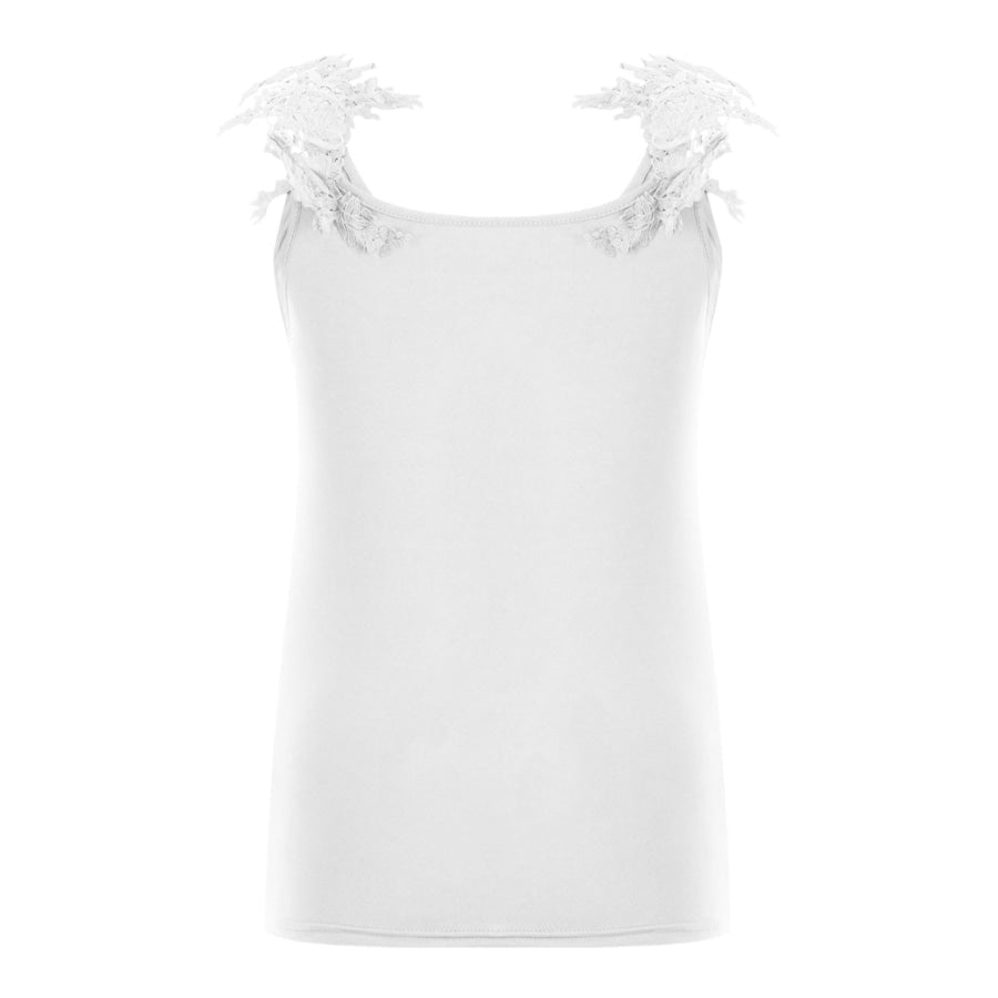 Full Size Lace Detail Scoop Neck Tank Apparel and Accessories