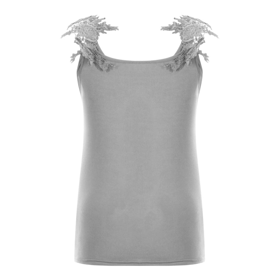 Full Size Lace Detail Scoop Neck Tank Apparel and Accessories