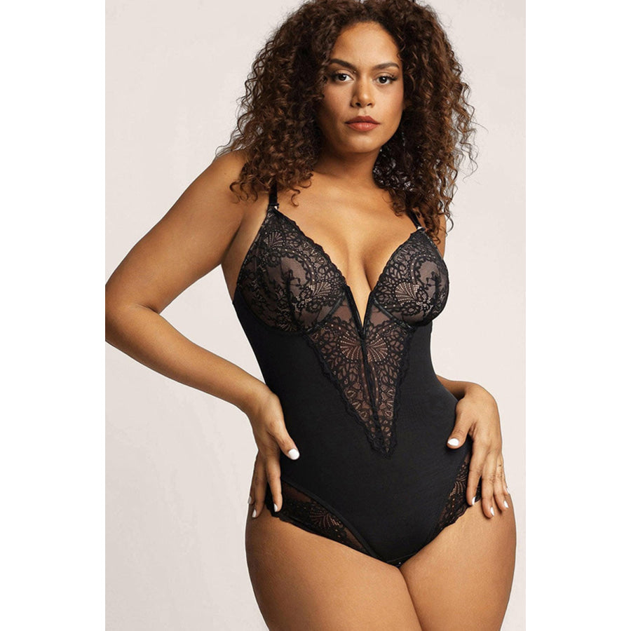 Full Size Lace Detail Sleeveless Shaping Bodysuit Apparel and Accessories
