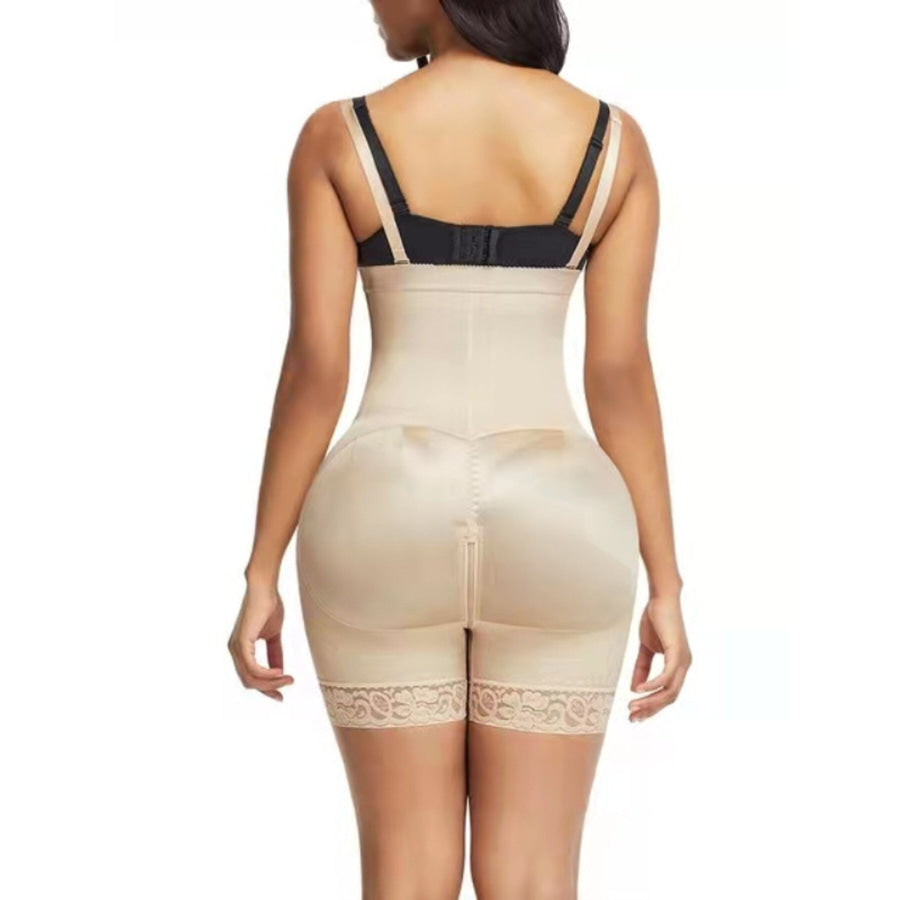 Full Size Lace Detail Tummy Control Shaping Romper Plus Size Apparel and Accessories