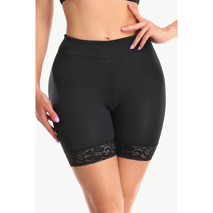 Full Size Lace Trim Lifting Pull-On Shaping Shorts