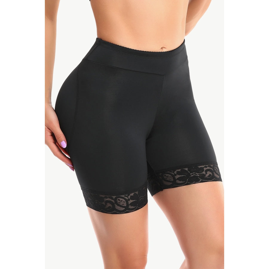 Full Size Lace Trim Lifting Pull-On Shaping Shorts