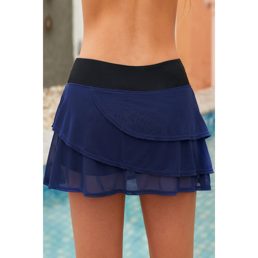 Full Size Layered Swim Skirt