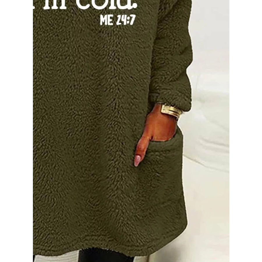 Full Size Letter Long Sleeve Fleece Sweatshirt Plus Size Apparel and Accessories