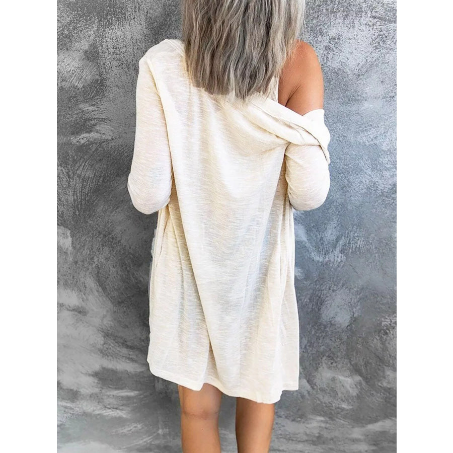 Full Size Lightweight Button-Up Cardigan Plus Size White / S Apparel and Accessories