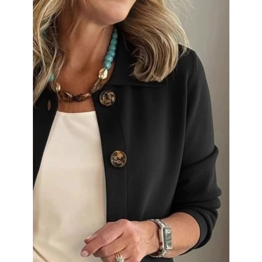 Full Size Long Sleeve Button-Down Outerwear Plus Size Apparel and Accessories