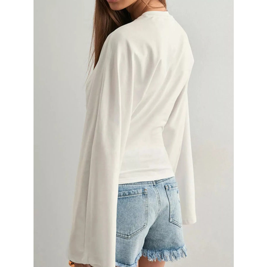 Full Size Long Sleeve Fitted T-Shirt Plus Size Apparel and Accessories
