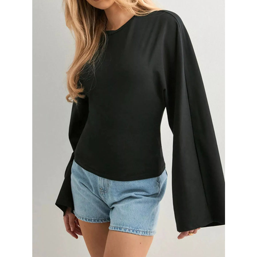 Full Size Long Sleeve Fitted T-Shirt Plus Size Apparel and Accessories