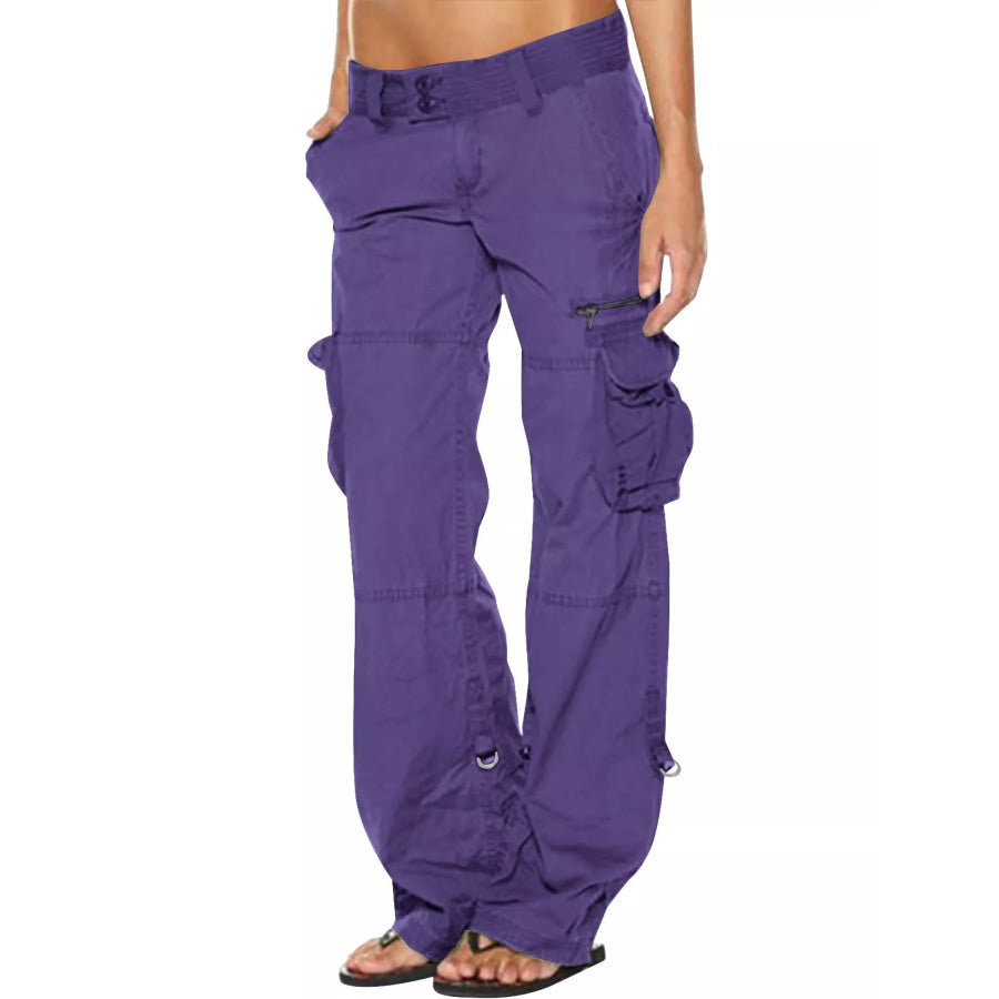 Full Size Low-Rise Cargo Pants Plus Violet / XS Apparel and Accessories