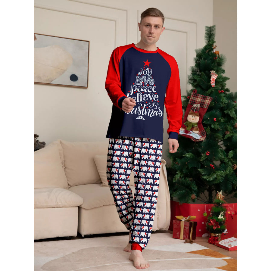 Full Size Matching Family Christmas Pajama Set with Festive Print Plus Dad / S Apparel and Accessories