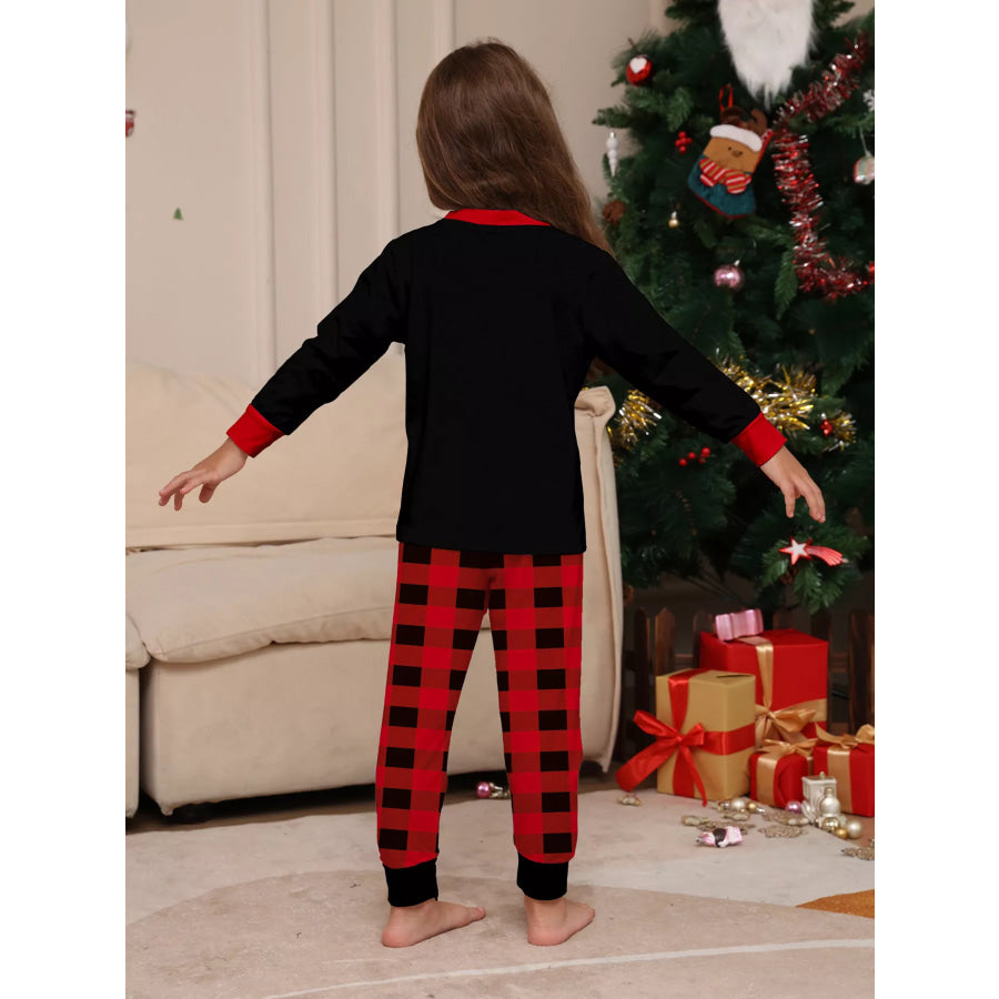 Full Size Matching Family Christmas Pajamas Set with Festive Graphic Plus Apparel and Accessories